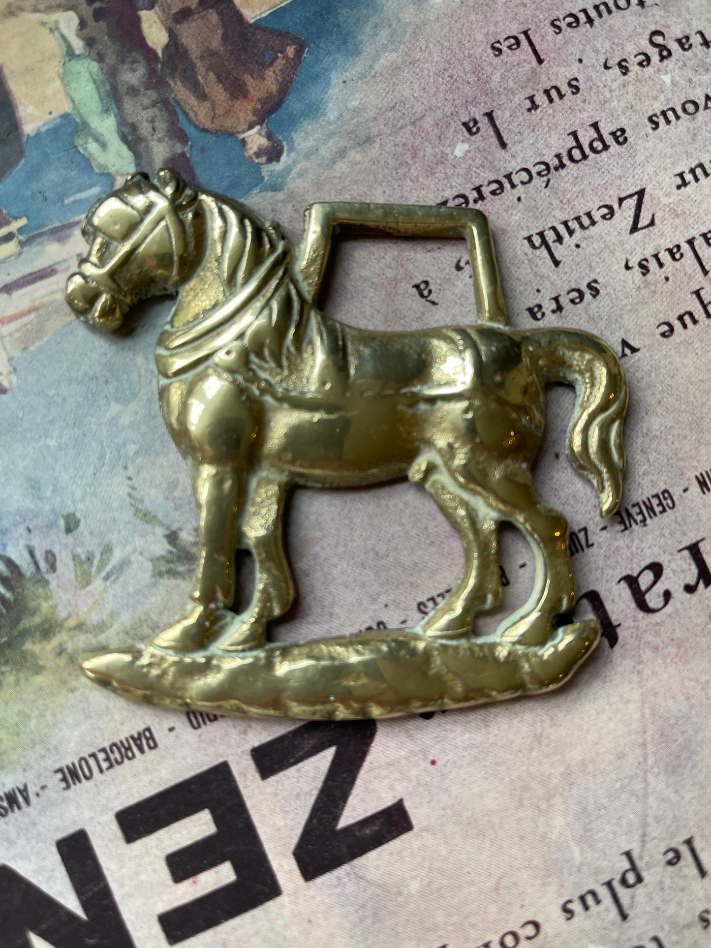 Vintage Shire Horse Brass: Heavy Horse Yoke & Blinkers