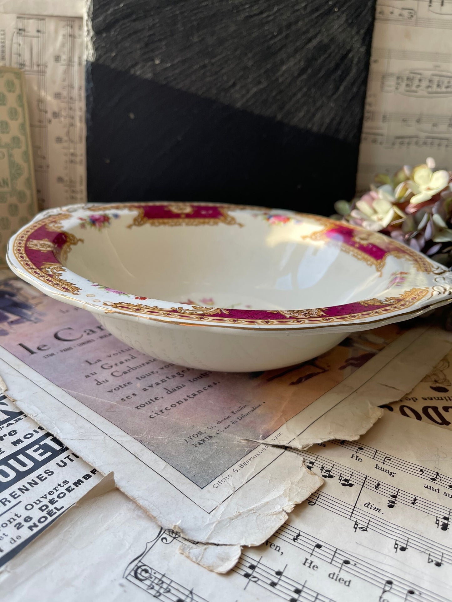 Rare 1950s Vintage "Vincent" Pattern Wedgwood Serving Vegetable Dish / Salad Bowl