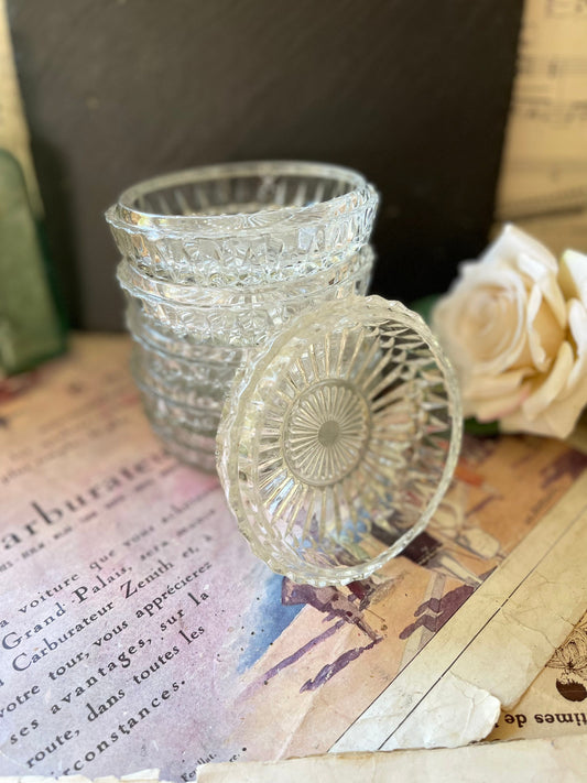 Vintage French Duralex Set of Six Glass Dishes