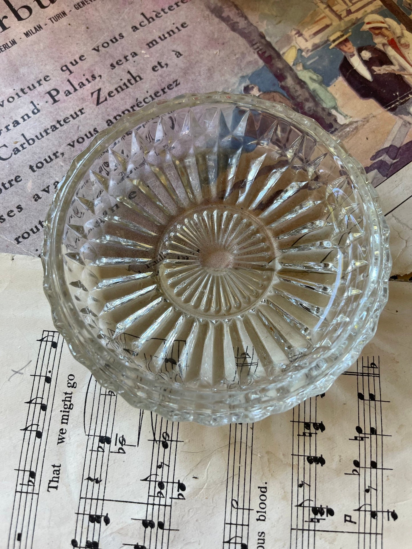 Vintage French Duralex Set of Six Glass Dishes