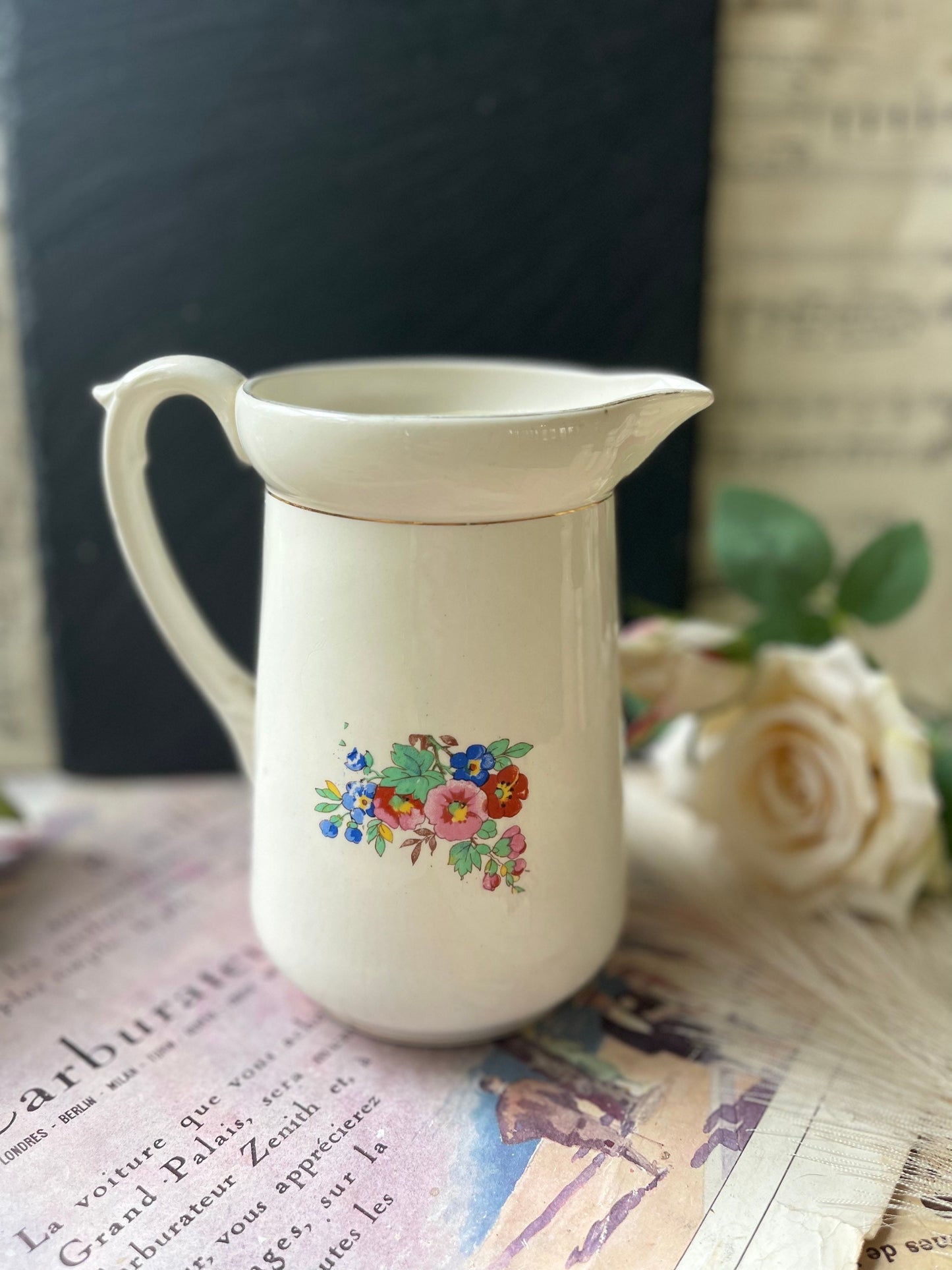 Vintage "A Bit of Old England" Transfer Print Pitcher / Large Jug