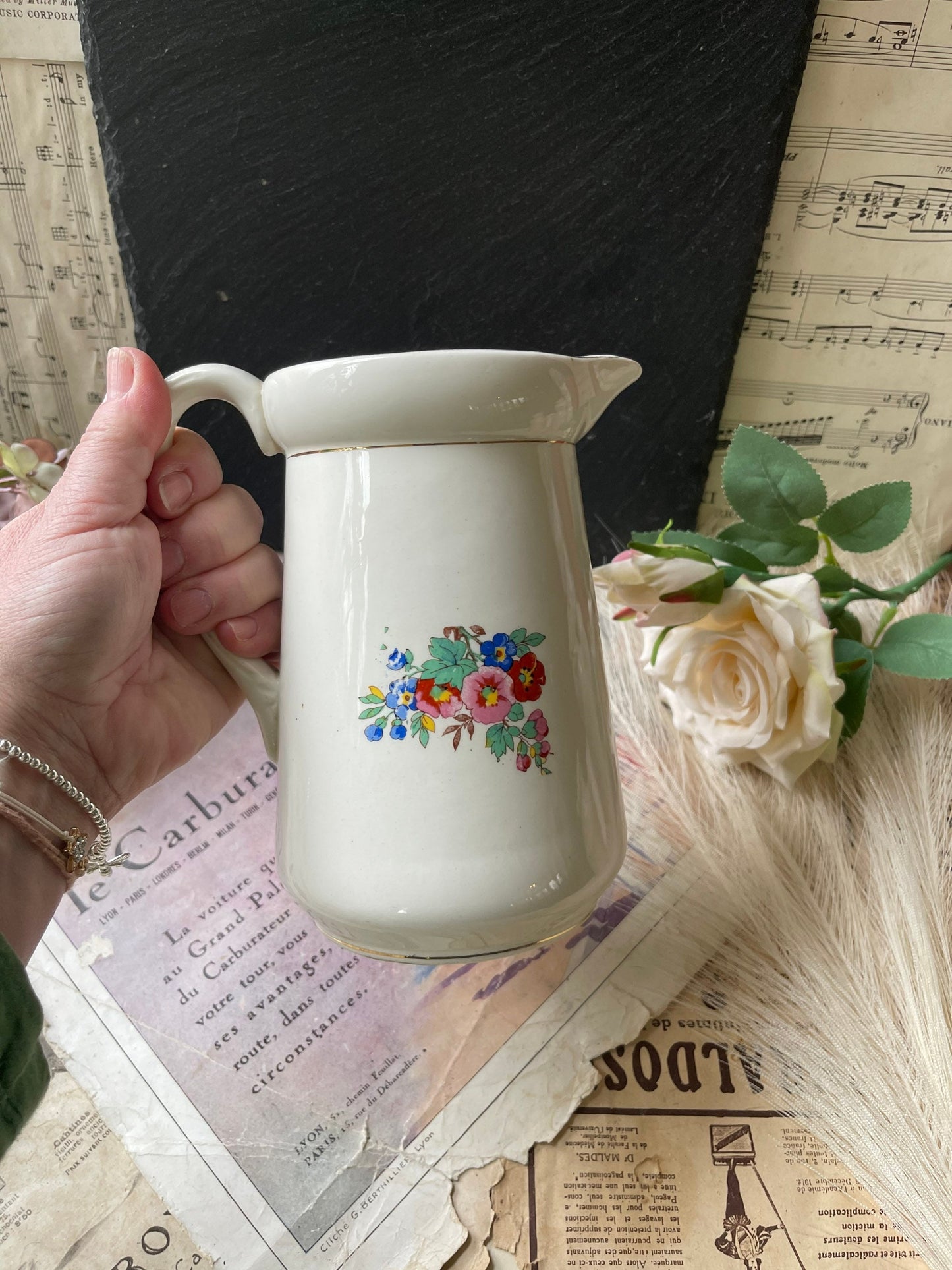 Vintage "A Bit of Old England" Transfer Print Pitcher / Large Jug