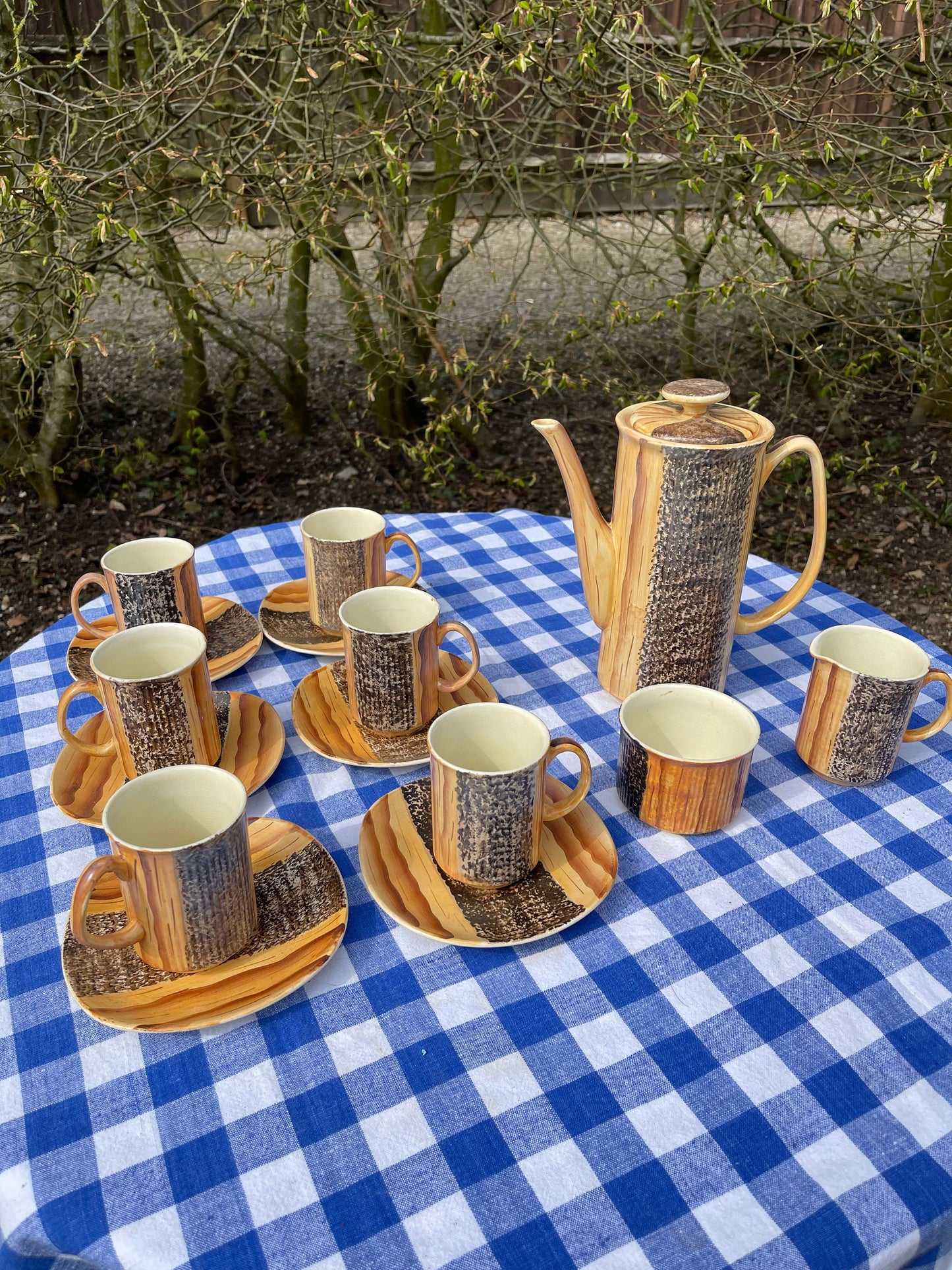 Price Kensington Retro Phoenician Wood Effect Design 15 Piece Coffee Set