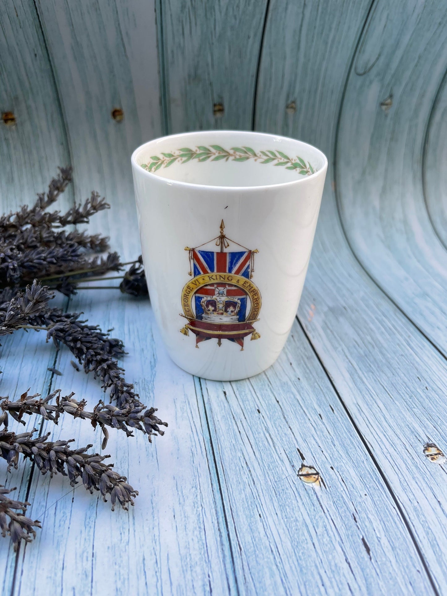 Royal Doulton Fine Bone China British Royal Commemorative Mug/Beaker - King George VI and Queen Elizabeth, 12th May 1937