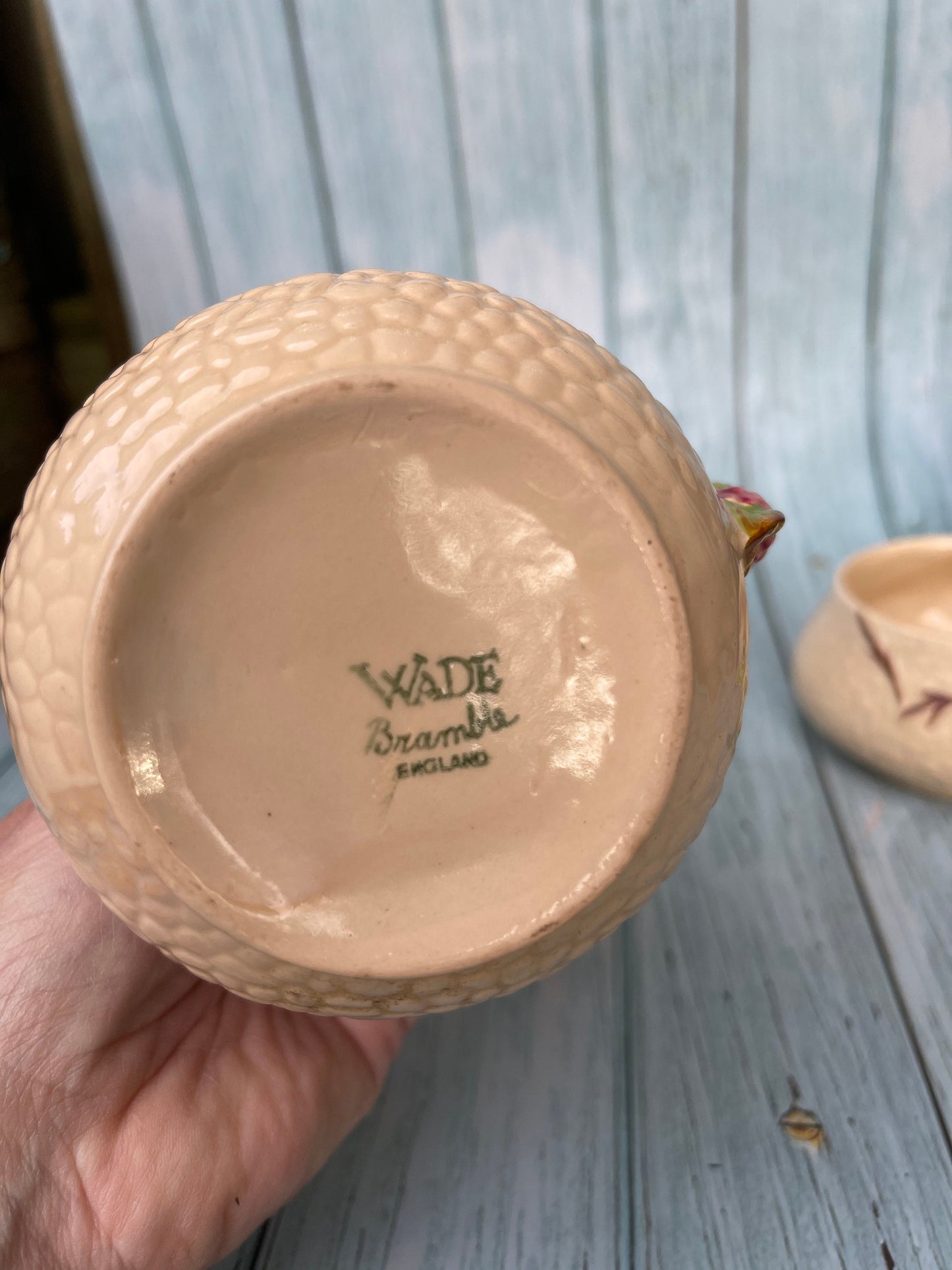 Vintage Wade Bramble Sugar Bowl and Milk / Cream Jug