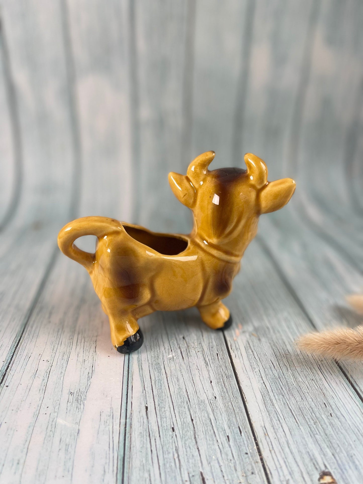 Vintage 1960s Kitsch Regal Jersey Cow Milk Jug / Humourous Cow Creamer