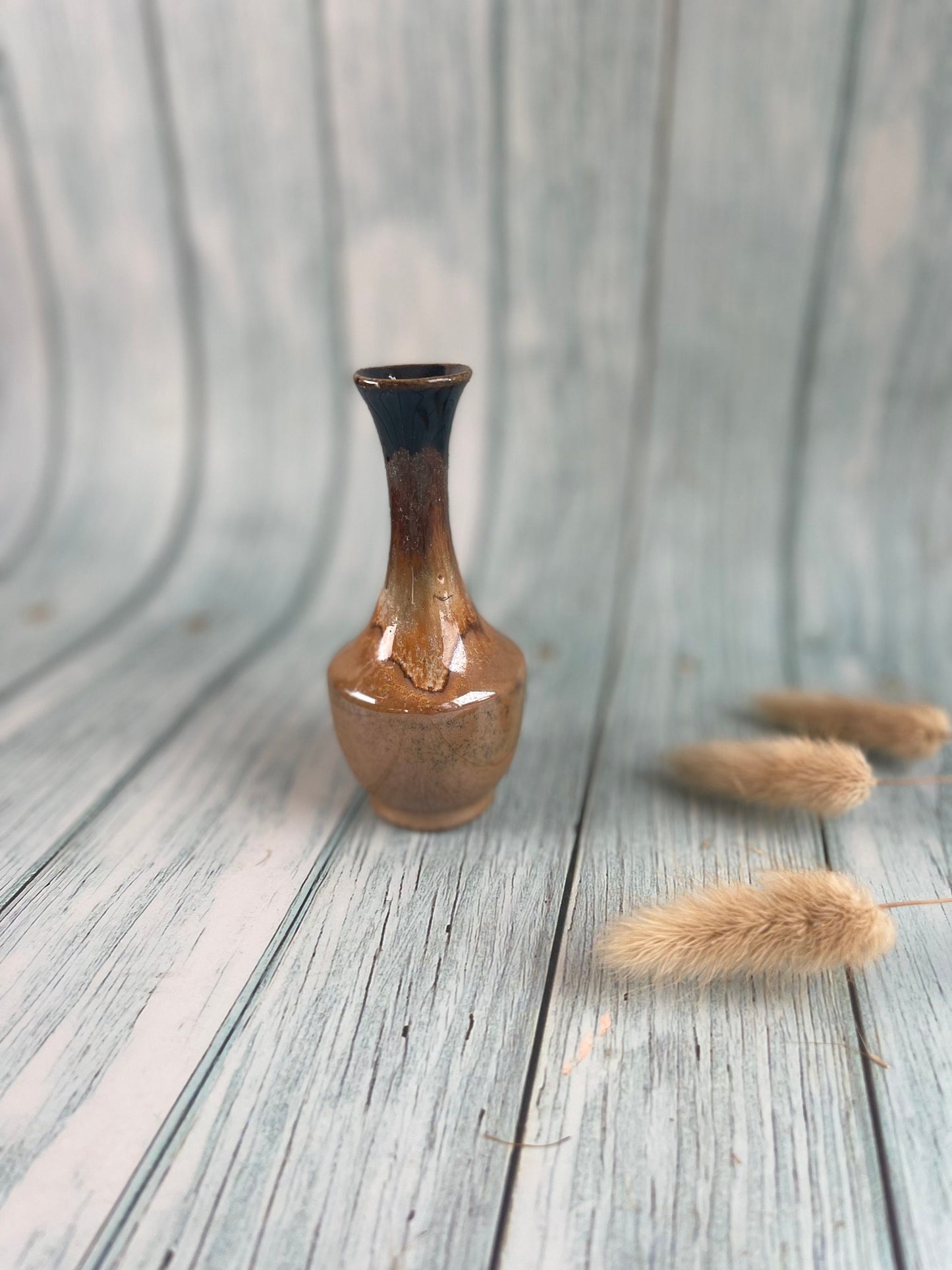 Small Vintage Lustre Glaze Bud Vase