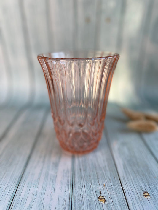 Vintage Pink Glass Vase