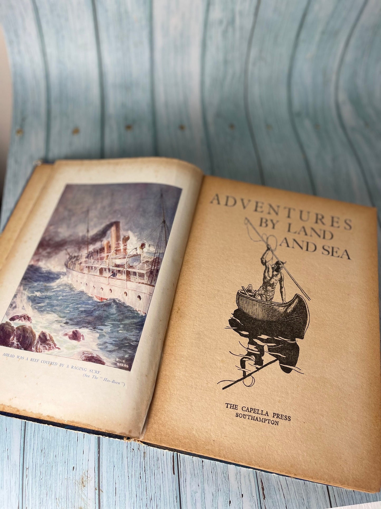 Antique Child’s Limited Edition Book - Adventures by Land and Sea / The Capella Press / Southampton