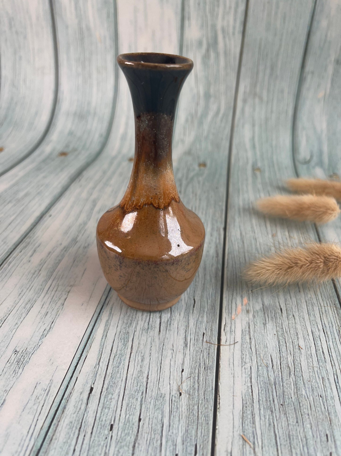 Small Vintage Lustre Glaze Bud Vase