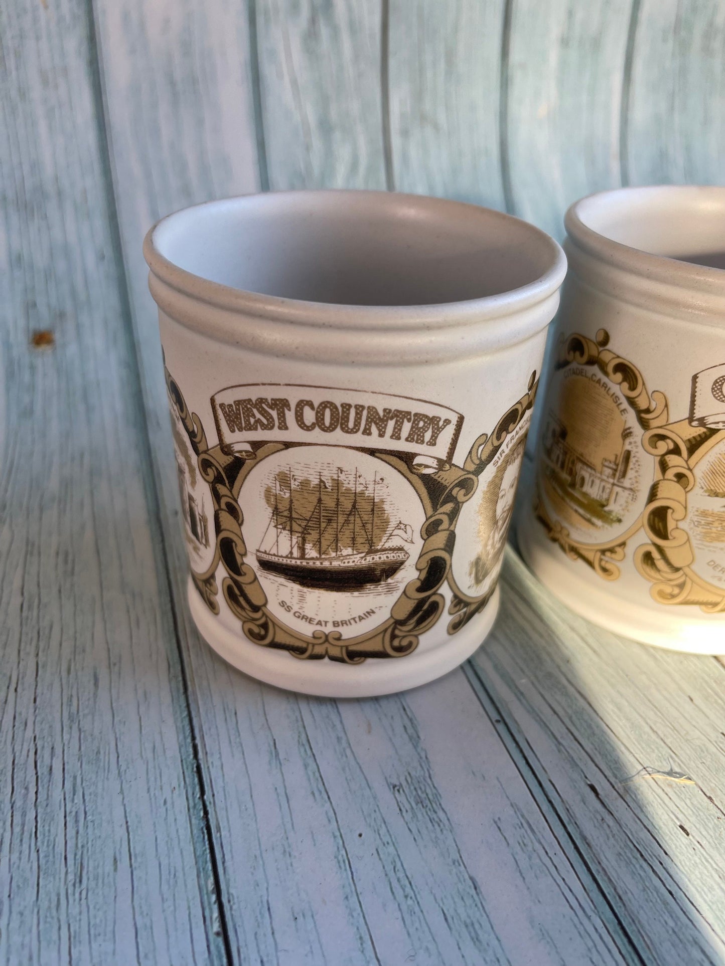 Denby Great British Landmarks Mugs - Cumbria, South East and West Country