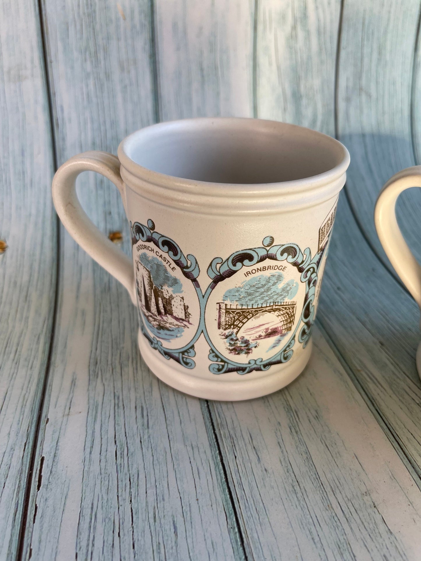 Denby Great British Landmarks Mugs - Northumberland, Wales and Heart of England