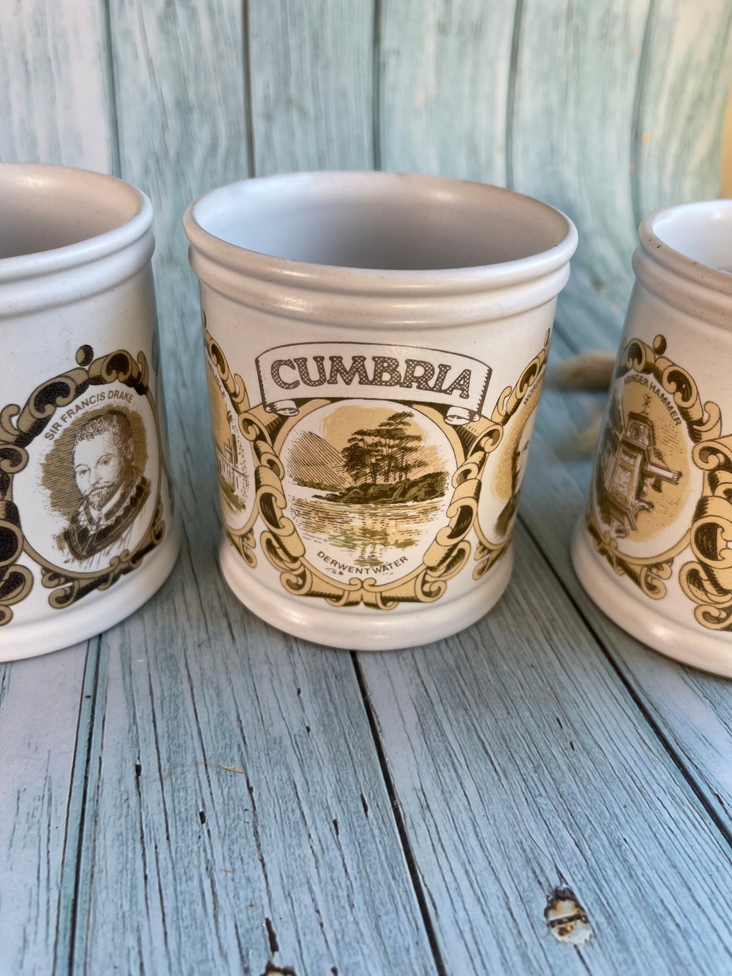 Denby Great British Landmarks Mugs - Cumbria, South East and West Country