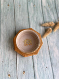 1953 Queen’s Coronation Butter Dish in Hexagonal Wooden Base