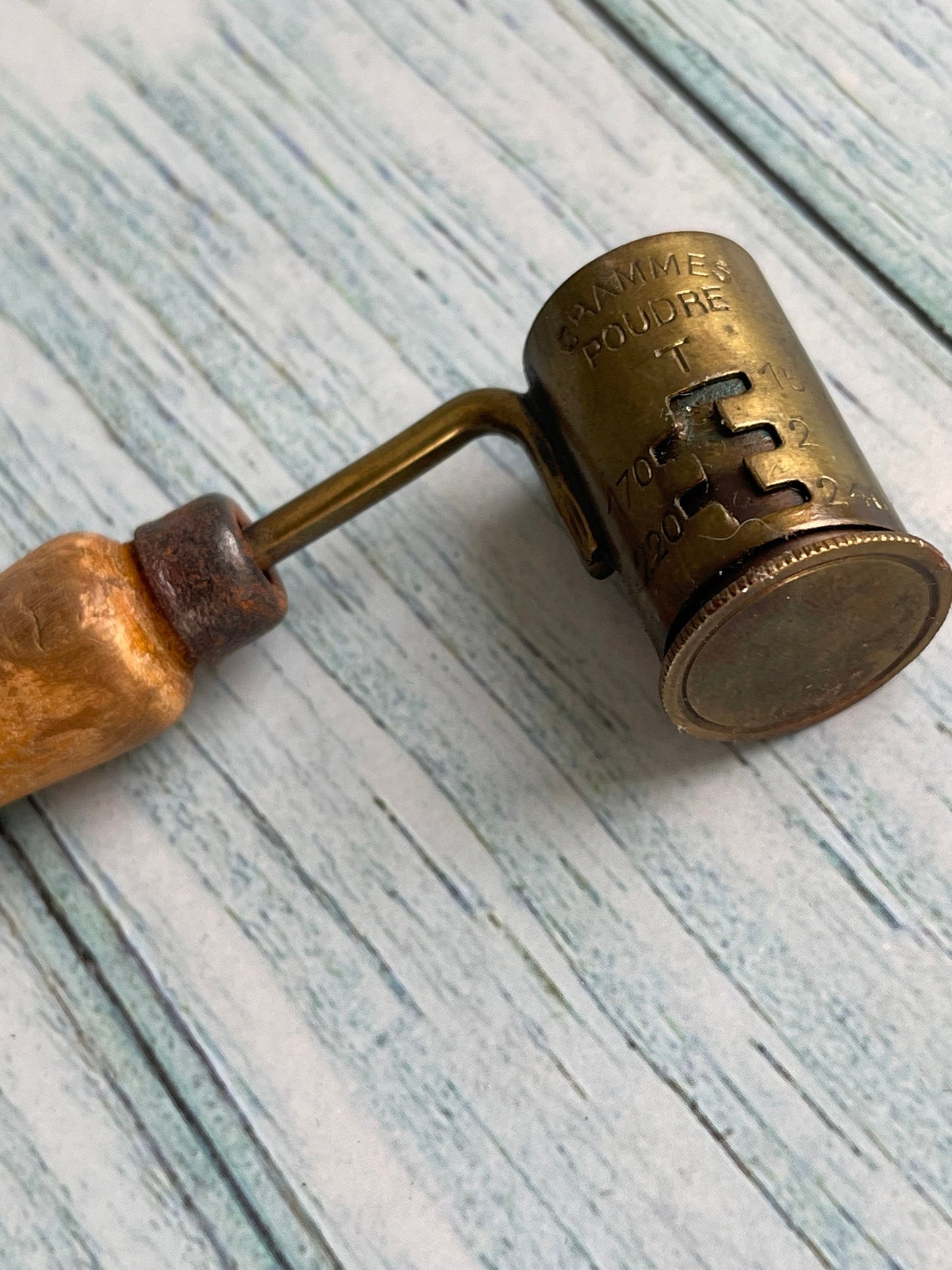 Antique French Adjustable Gun Powder and Lead Shot Measure