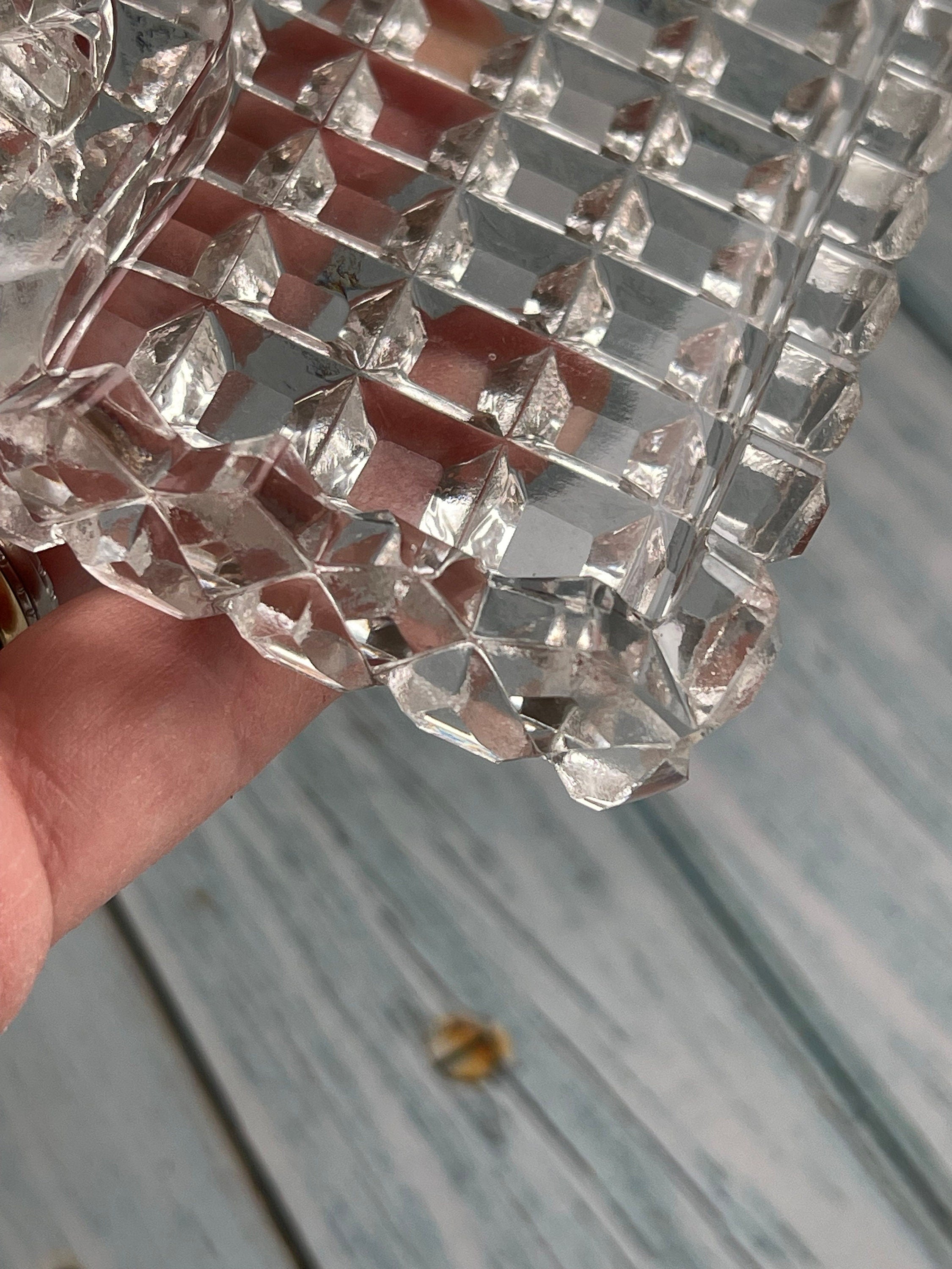 Vintage Thistle Glass Trinket Tray / Coin Dish / Scottish Decor / Made in Japan