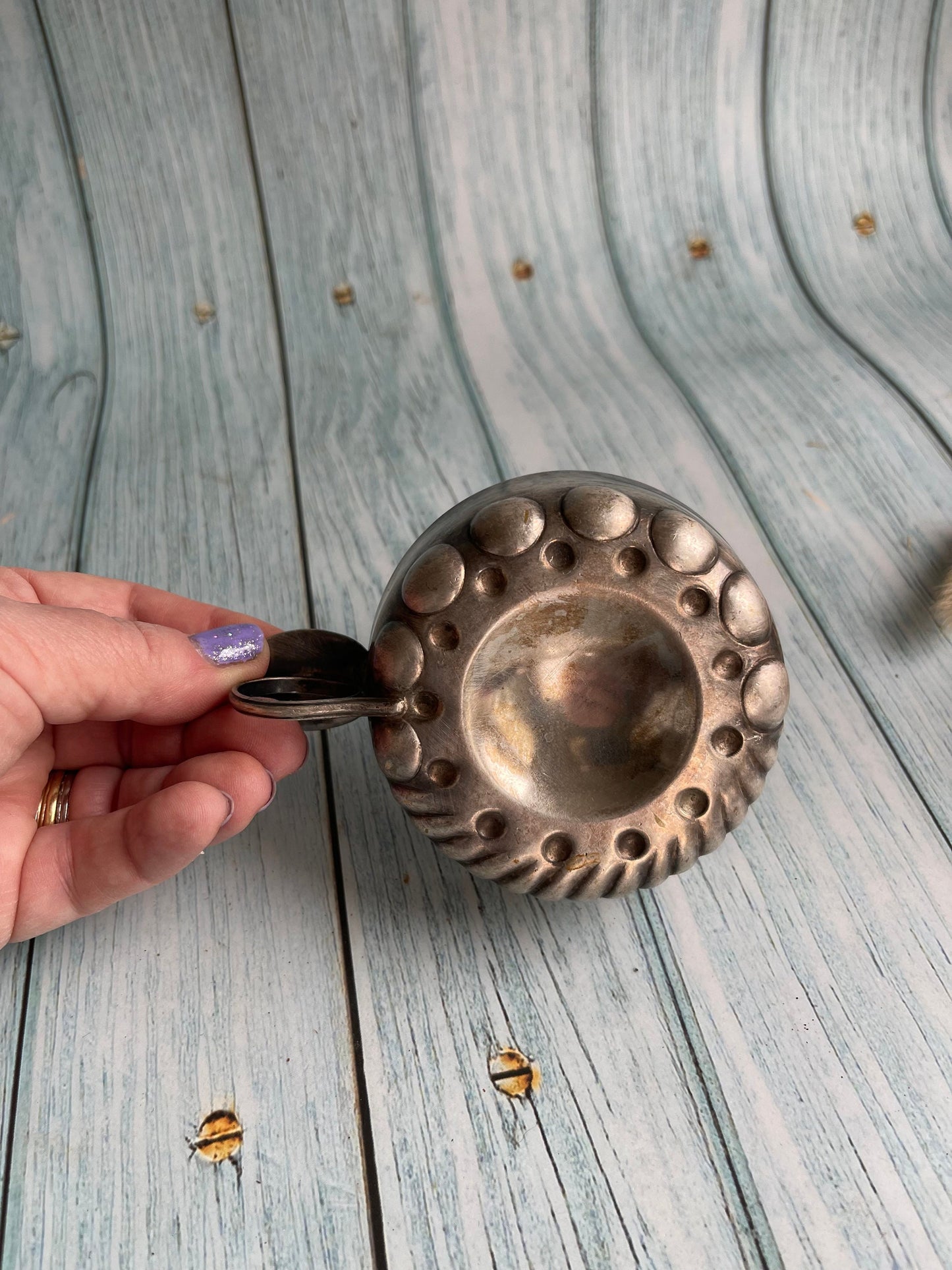 Vintage French Tastevin or Sommelier Cup for Wine Tasting