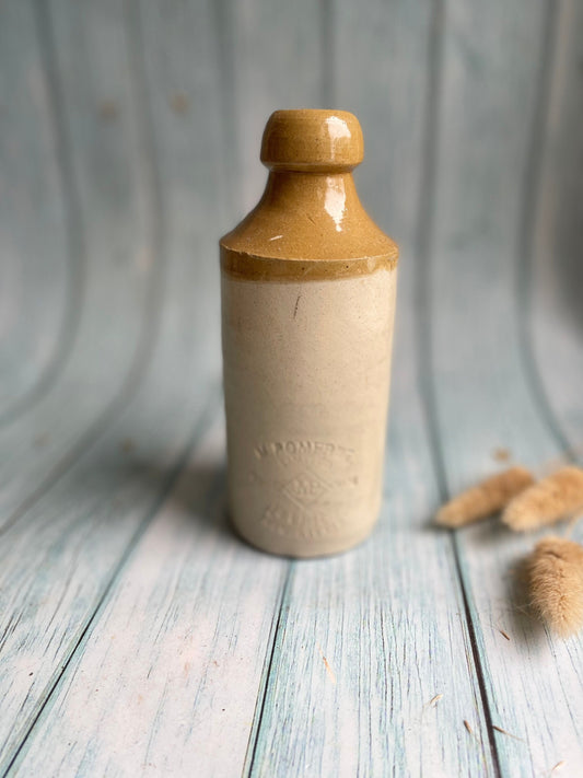 Antique Two Tone Ginger Beer Bottle Made for M Pomfret of Bury, Lancashire