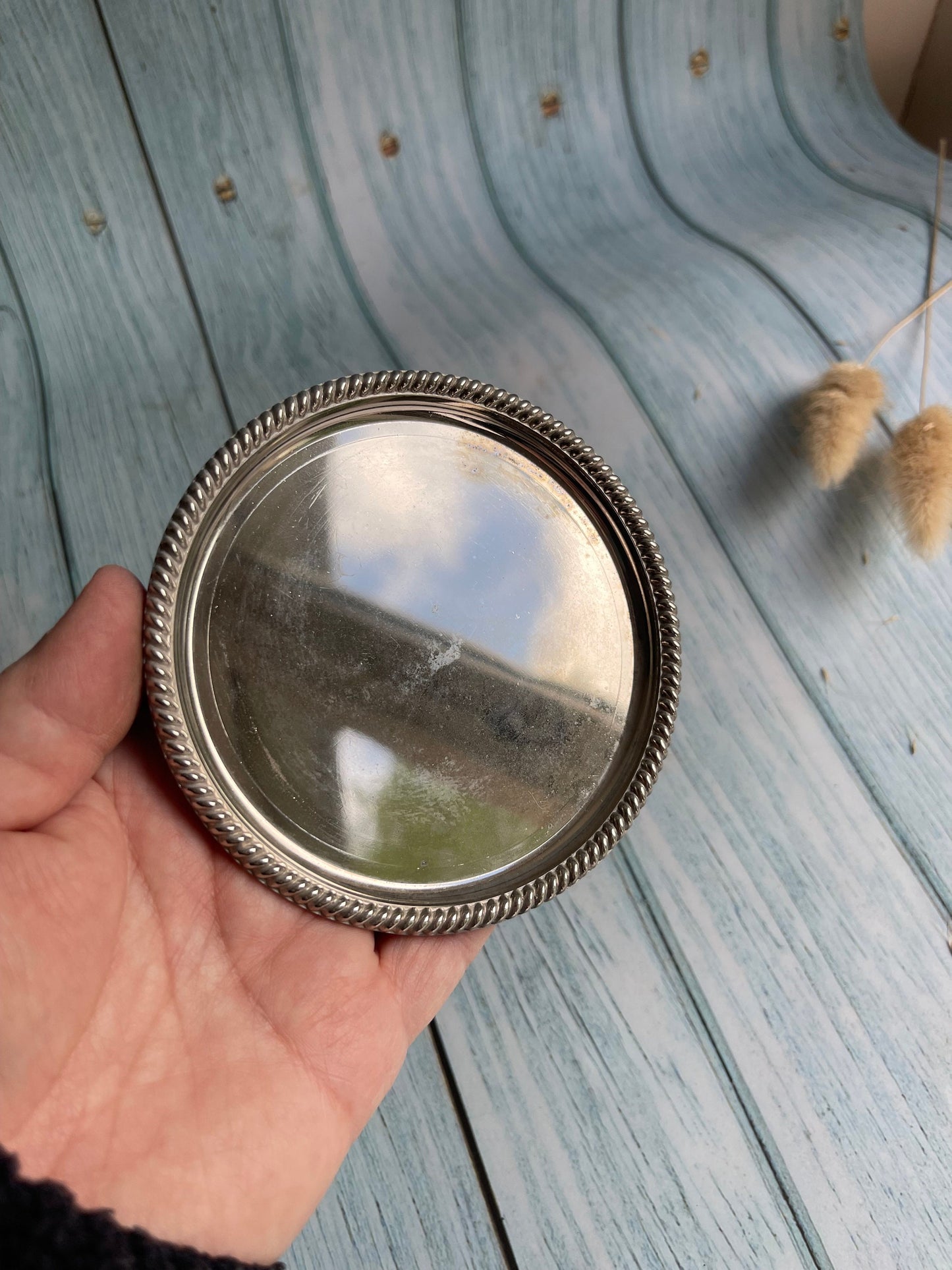 Vintage Seba Silver Plate Trinket, Ring or Coin Plate