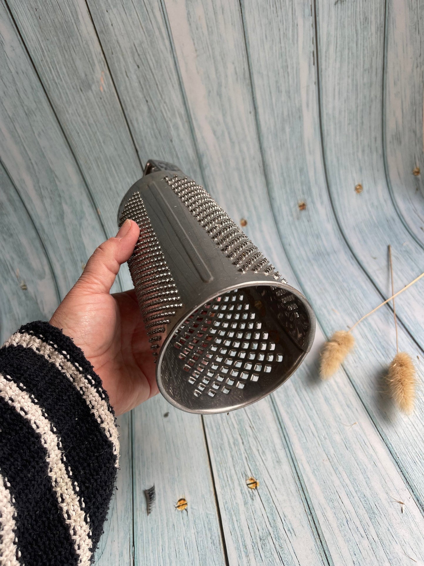 Vintage Prestige Rostfrei Cylindrical Stainless Steel Metal Box Grater