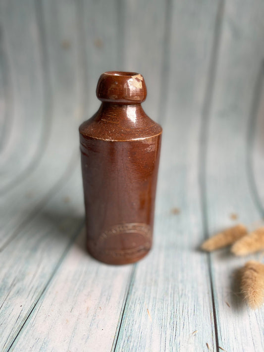 Antique Hills Chapman Ginger Beer Bottle, London SE, made by Bourne Denby