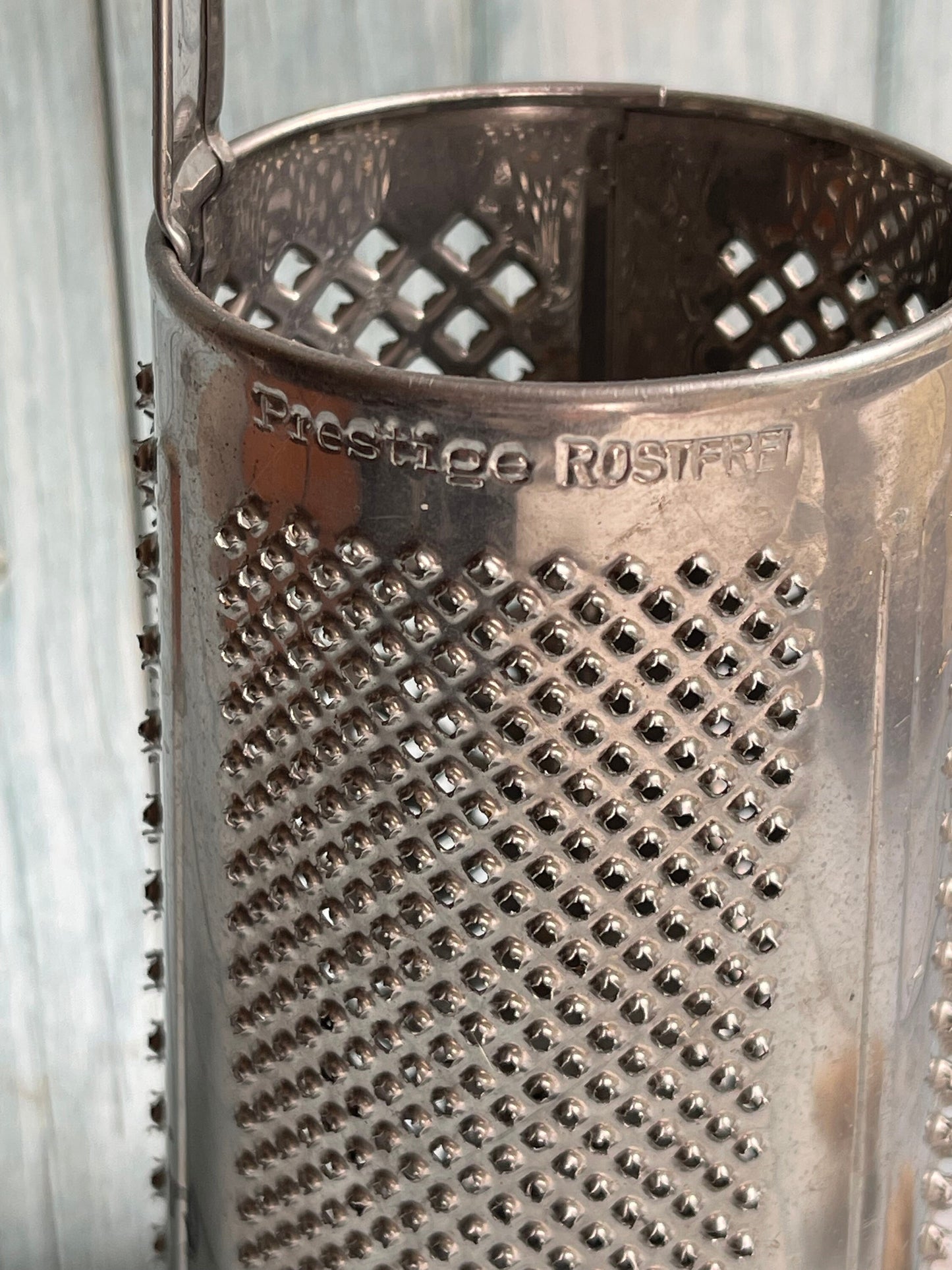 Vintage Prestige Rostfrei Cylindrical Stainless Steel Metal Box Grater