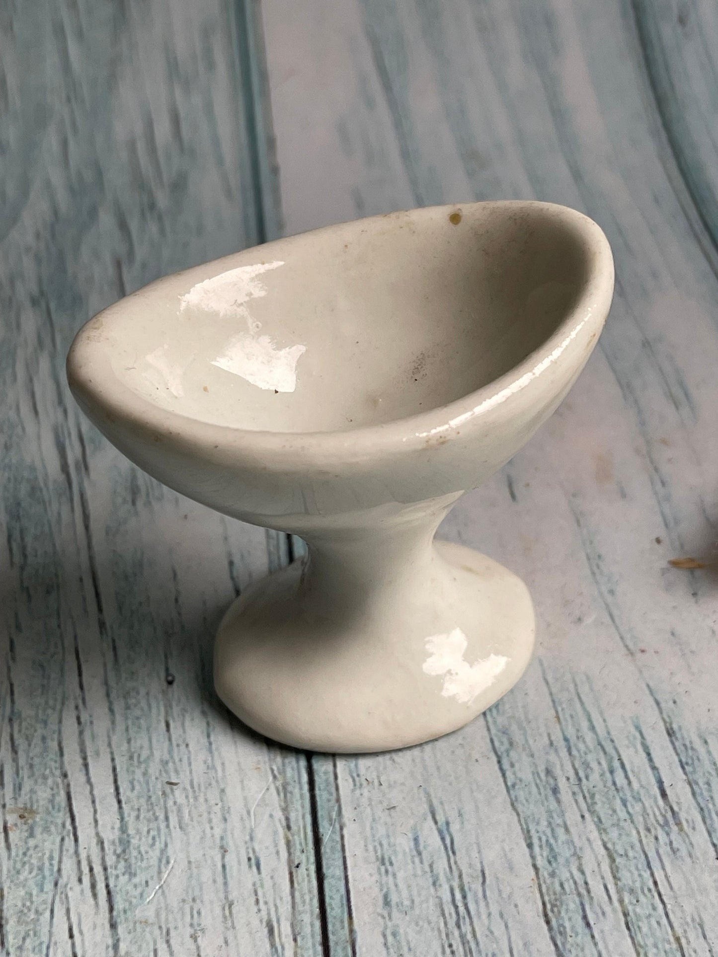 Antique French White Ceramic Eye Bath