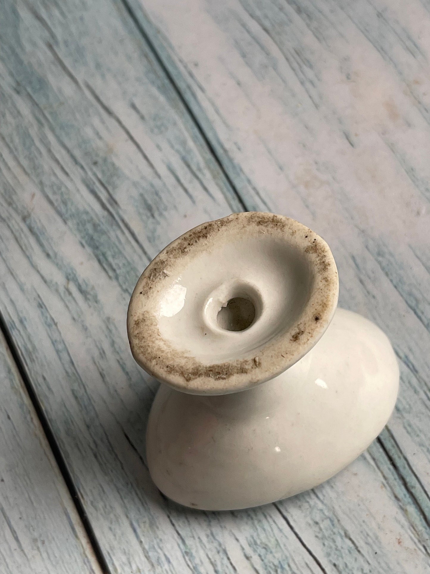 Antique French White Ceramic Eye Bath