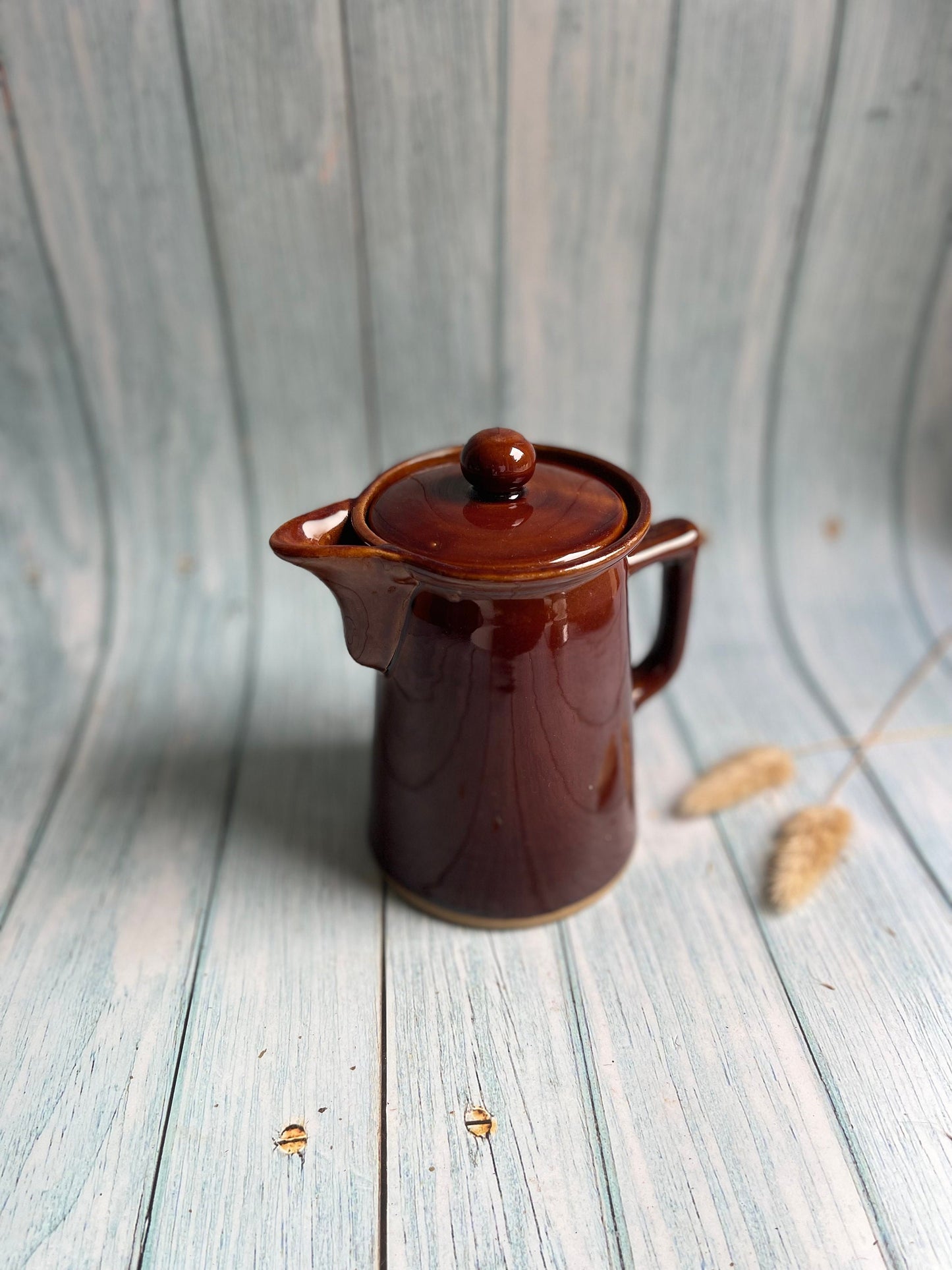 Vintage Brown Glazed Bourne Denby Coffee Pot or Large Tea Pot