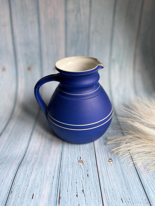 Antique 19th Century Cobalt Blue Jasperware Wedgwood Jug