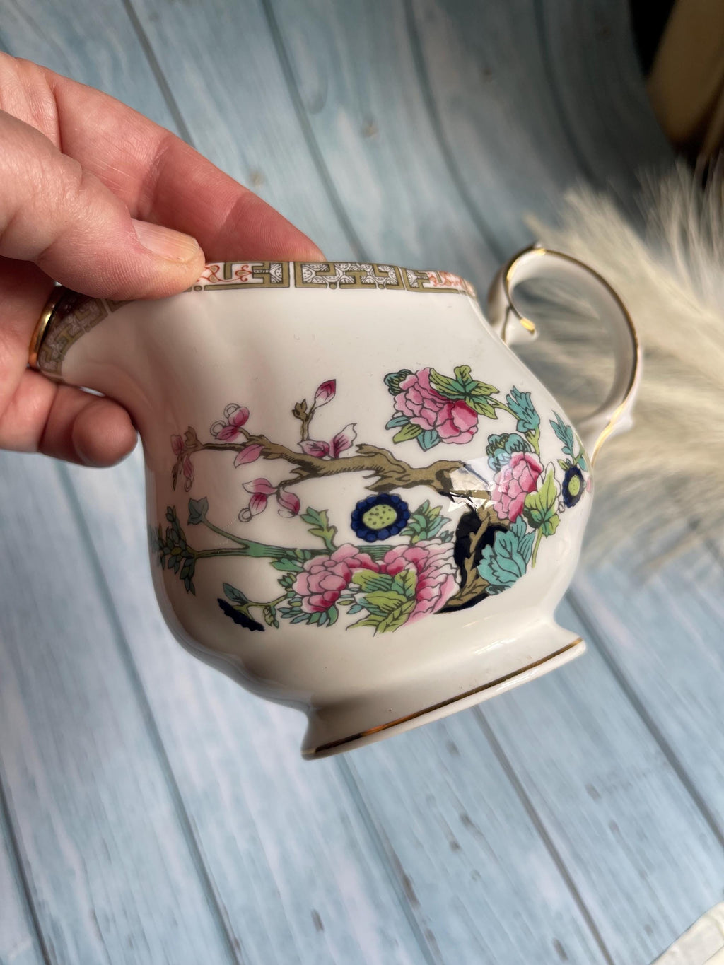 Vintage Duchess English Bone China Cream Jug / Creamer / Indian Tree Design