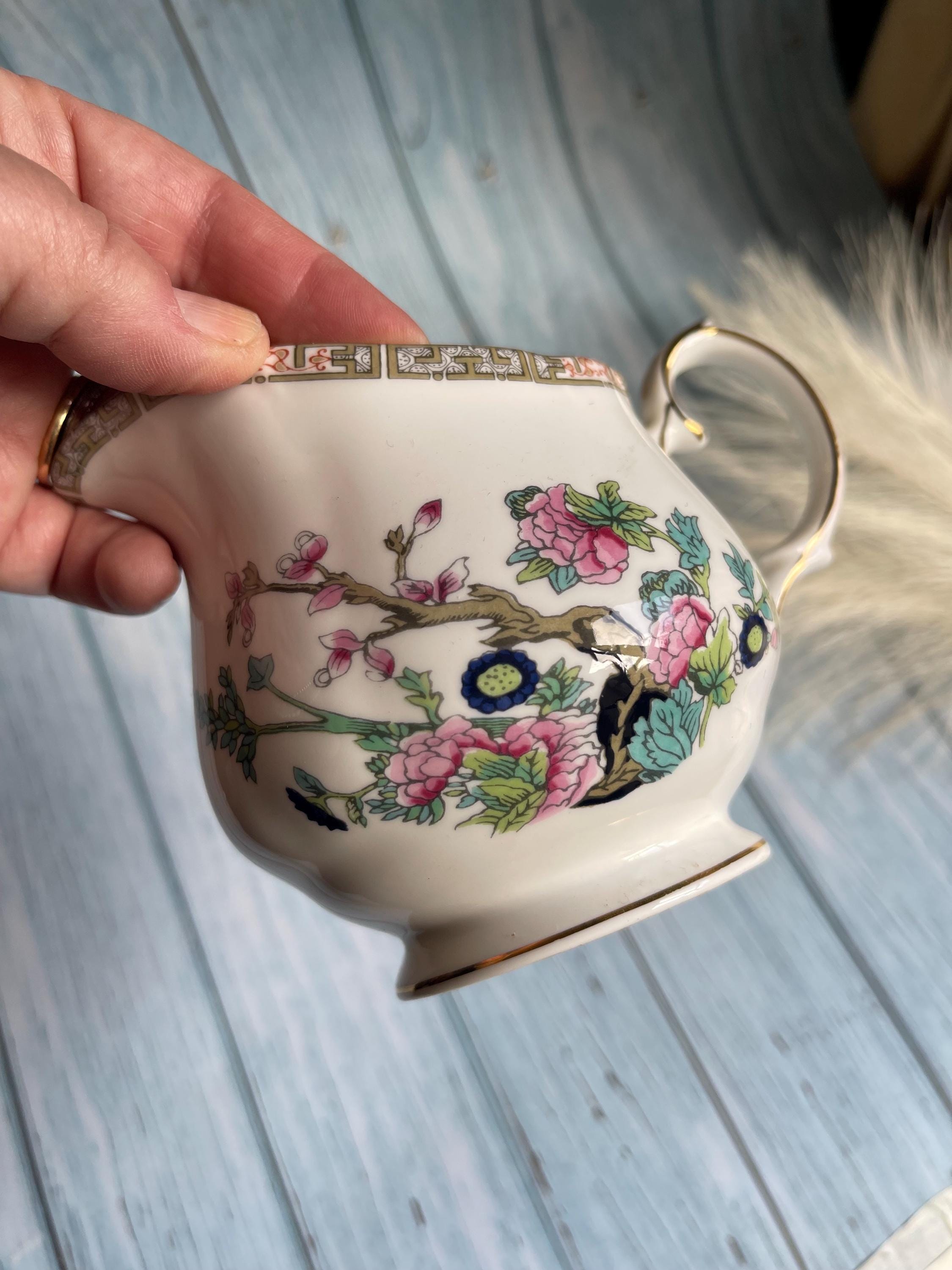 Vintage Duchess English Bone China Cream Jug / Creamer / Indian Tree Design