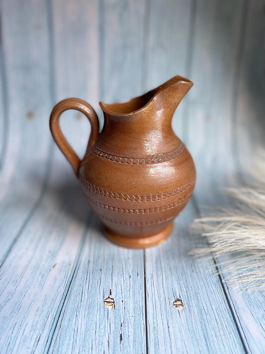 Vintage French Stoneware Pitcher