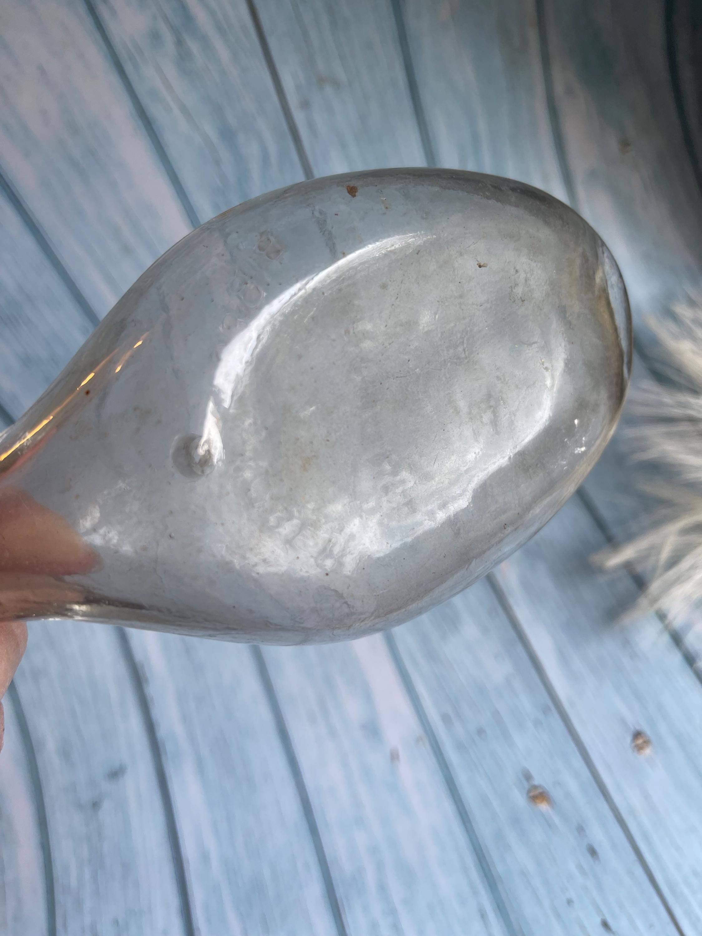 Antique French Glass Baby Bottle / Robert Perfectionné Sans Tube / Without Tube