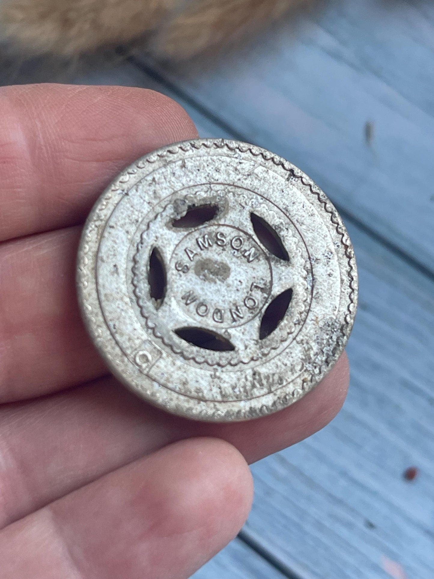 Vintage Samson London Gaming Pierced Aluminium Token
