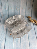 Antique Victorian Davidson Glass Sweet Meat Dish, Two Sections with Handle