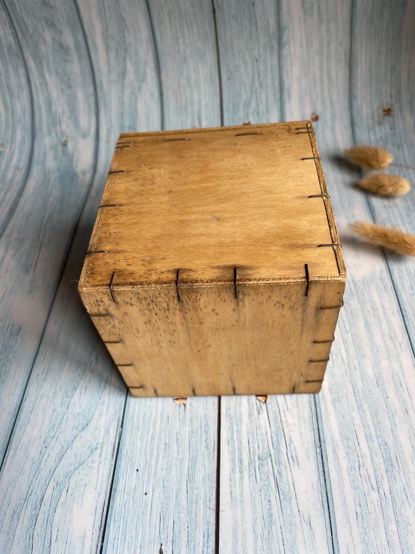 Vintage Carwardines Wooden Tea Caddy: English Tea Storage, Sliding Lid
