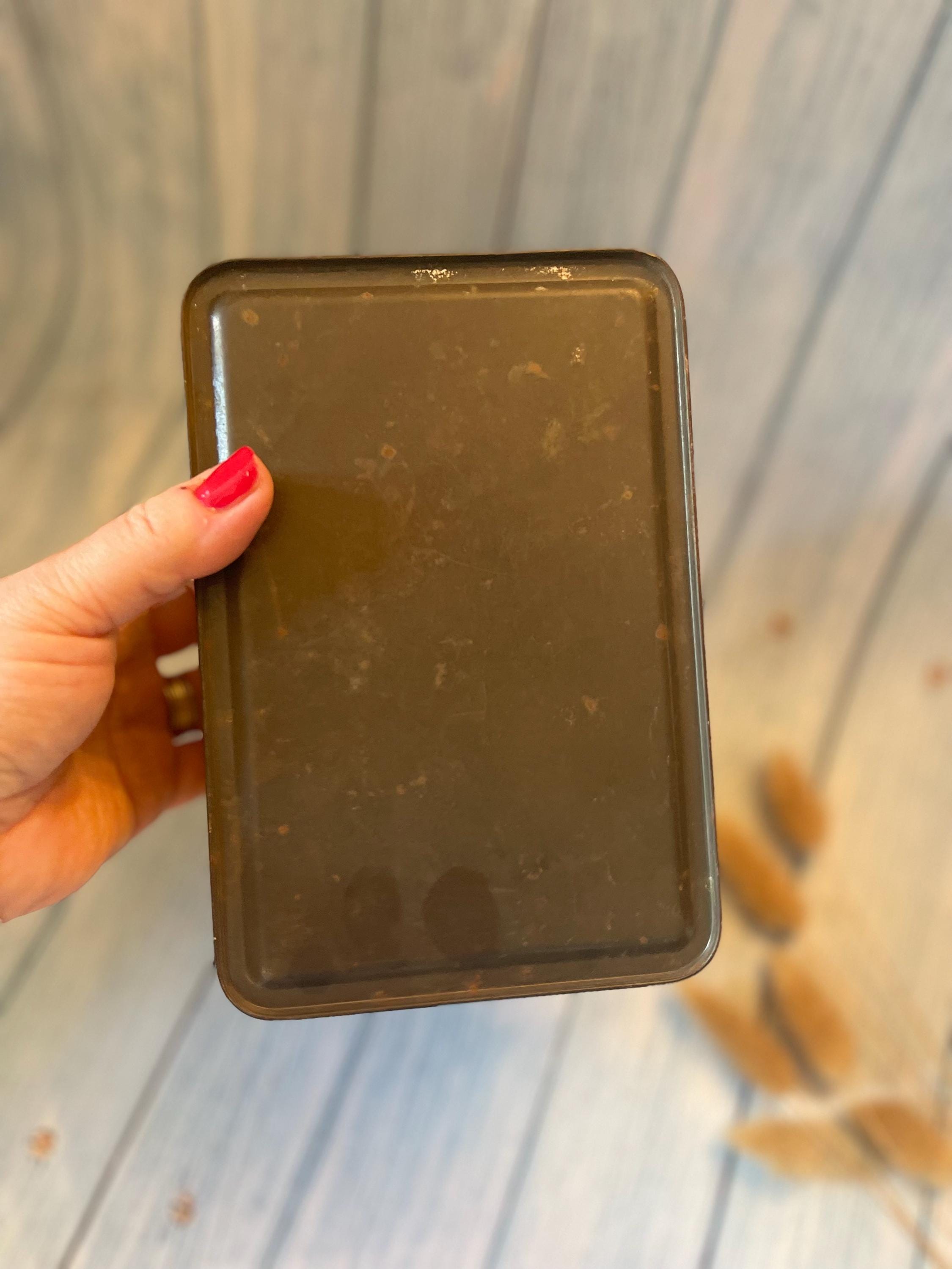 Vintage Belgian Metal Chocolate Tin - Corné de la Toison d'Or Chocolatier / Confiseur