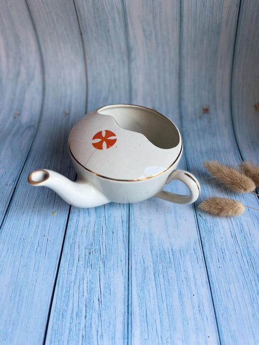 Antique Maltese Red Cross Invalid Feeder Cup: Maw & Sons Ceramic, 1914-1930s