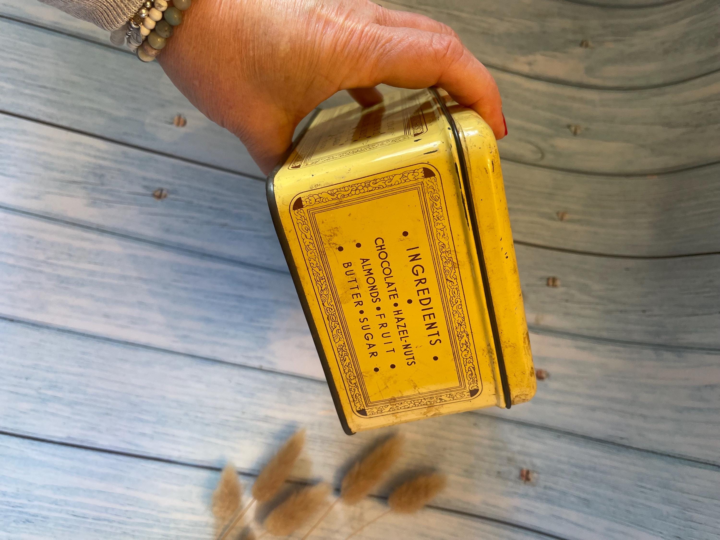 Vintage Belgian Metal Chocolate Tin - Corné de la Toison d'Or Chocolatier / Confiseur