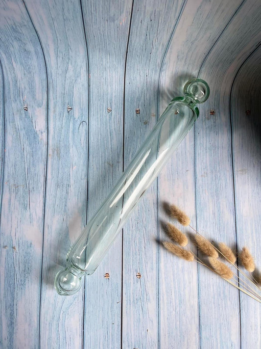 Vintage Handblown Glass Rolling Pin - 41cm - Pontil Mark