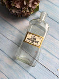 Antique Glass Latin Sodii Chloridum Sodium Chloride Tablet Apothecary Bottle / Collectible Chemist Jar