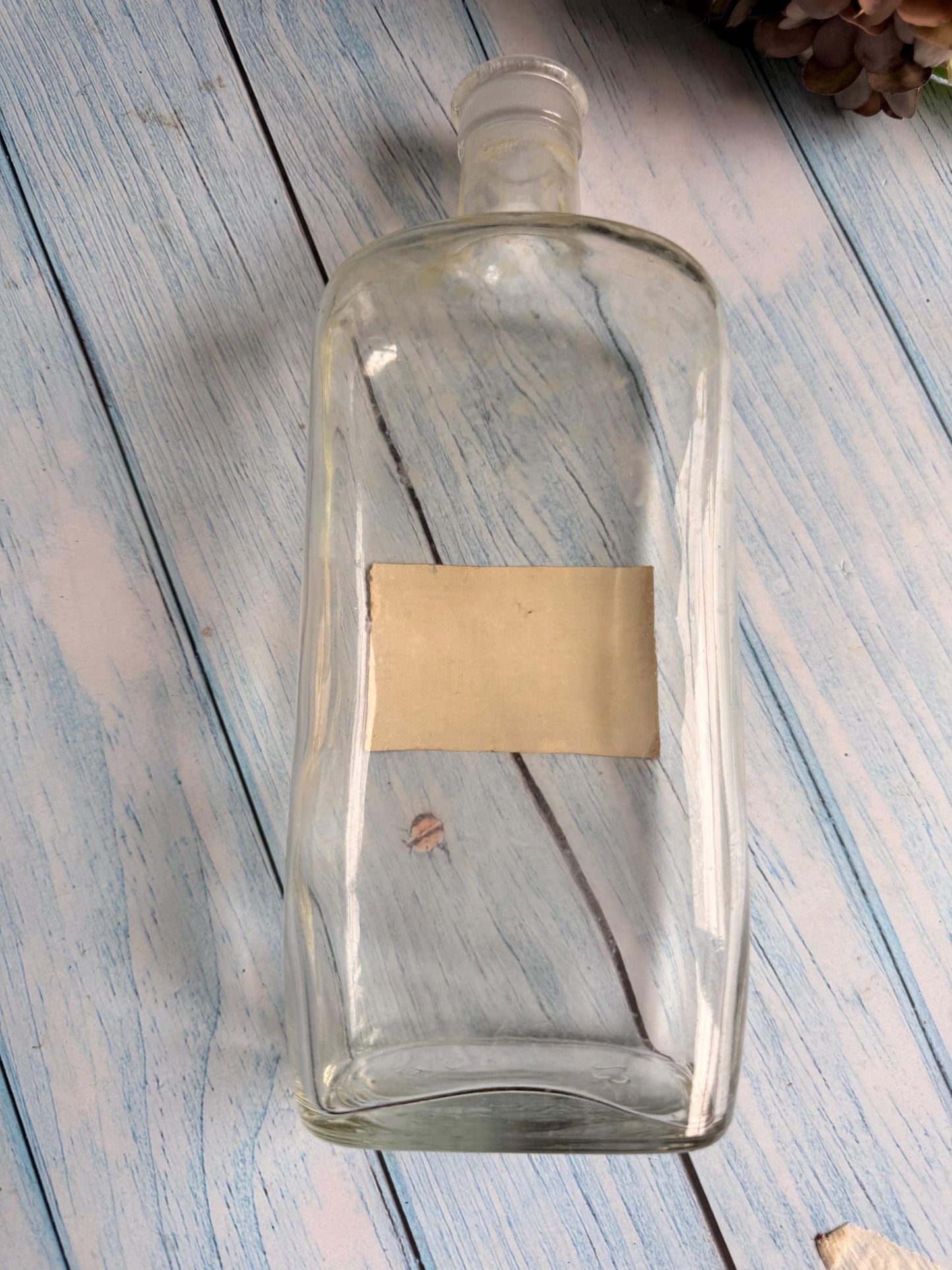 Antique Glass Latin Sodii Chloridum Sodium Chloride Tablet Apothecary Bottle / Collectible Chemist Jar