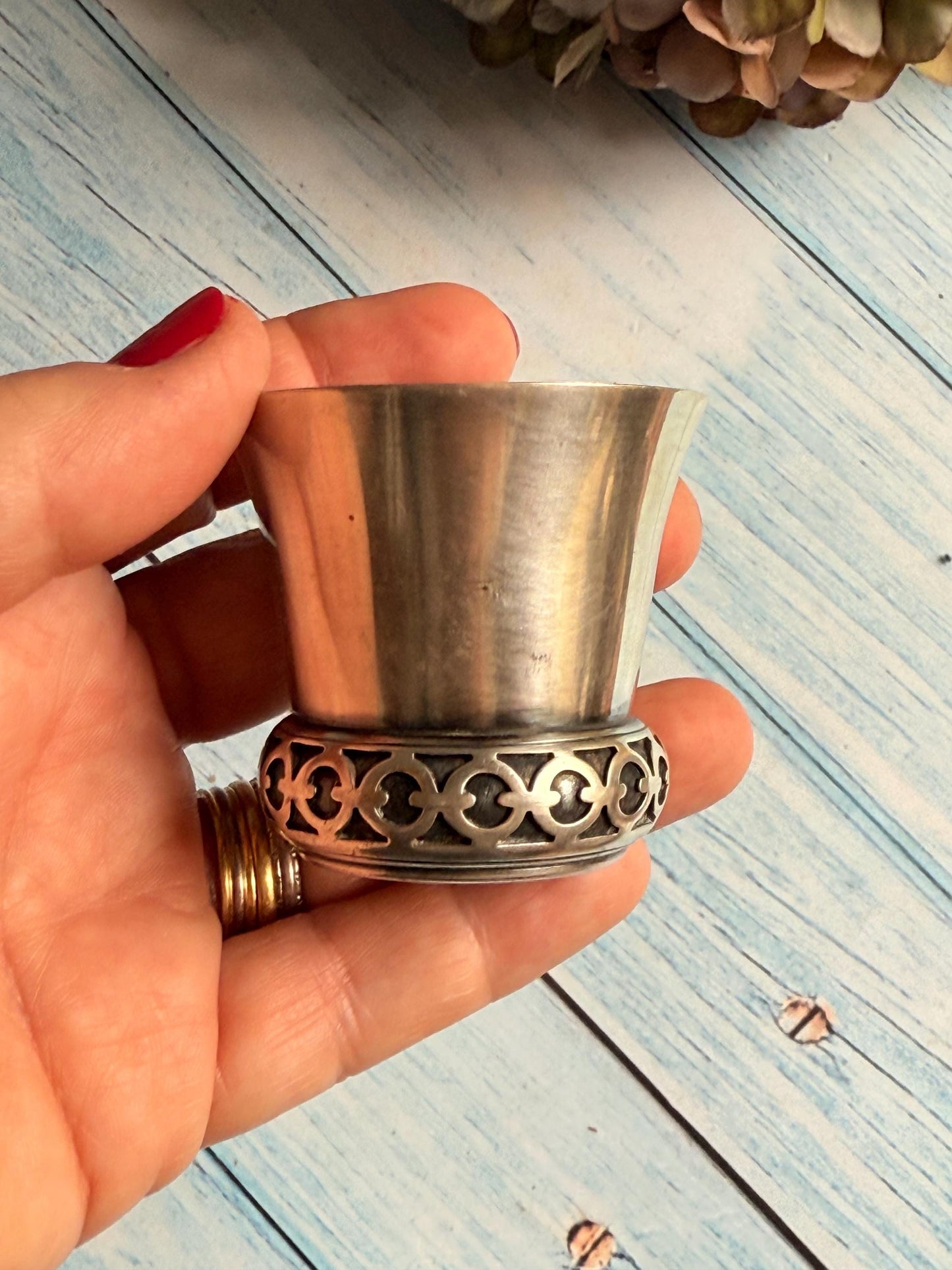 Antique French Silver Plated Tot / Shot / Stirrup Cup