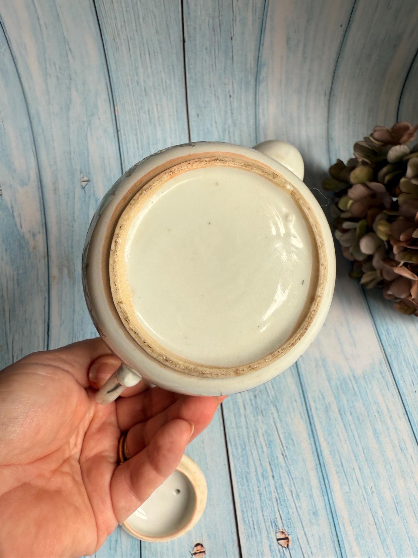 Antique Hand-Painted Japanese Kutani Porcelain Teapot