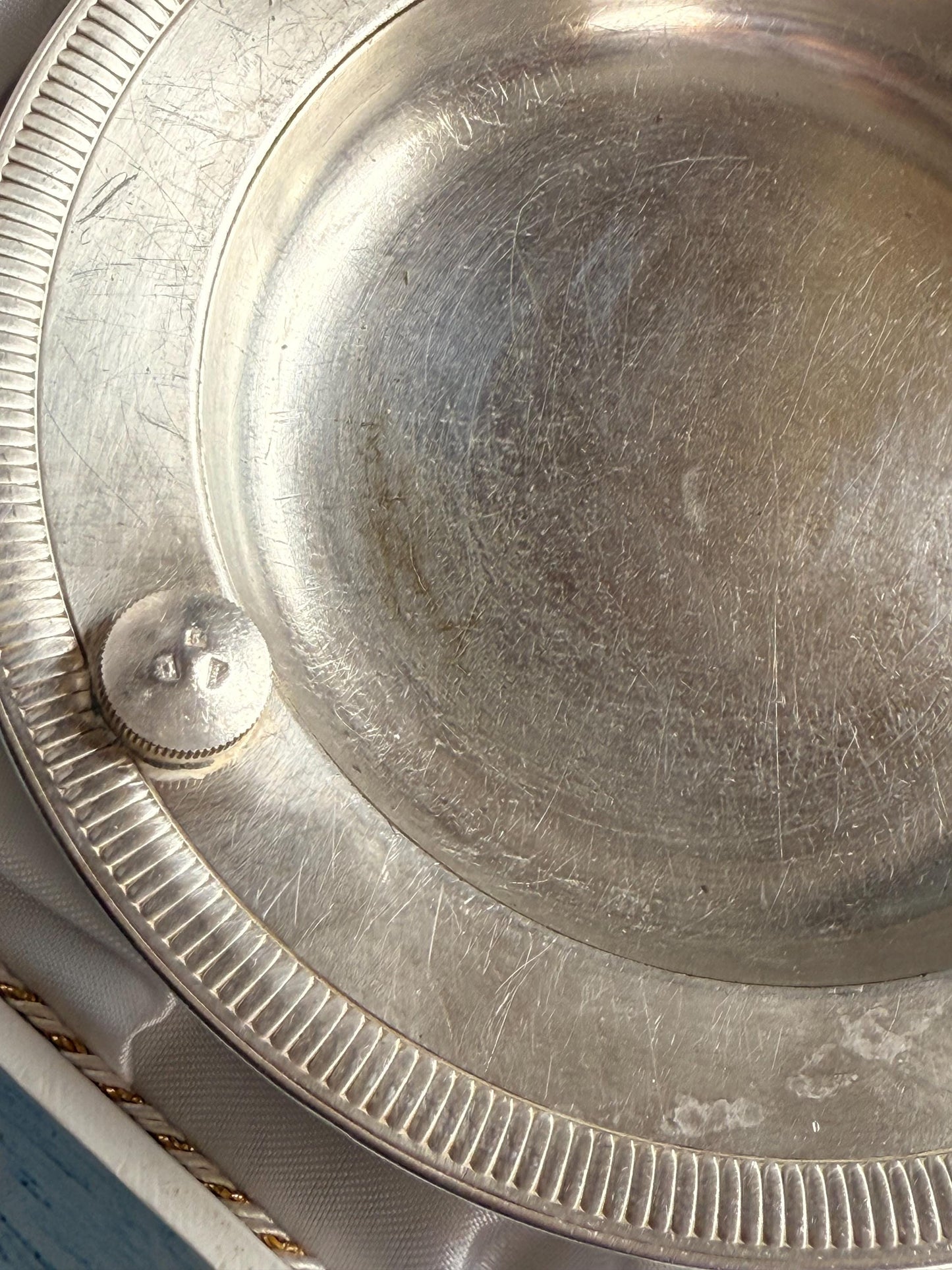 Vintage French Baby Food Warming Dish in Presentation Box Made for Daniel Cregut Paris