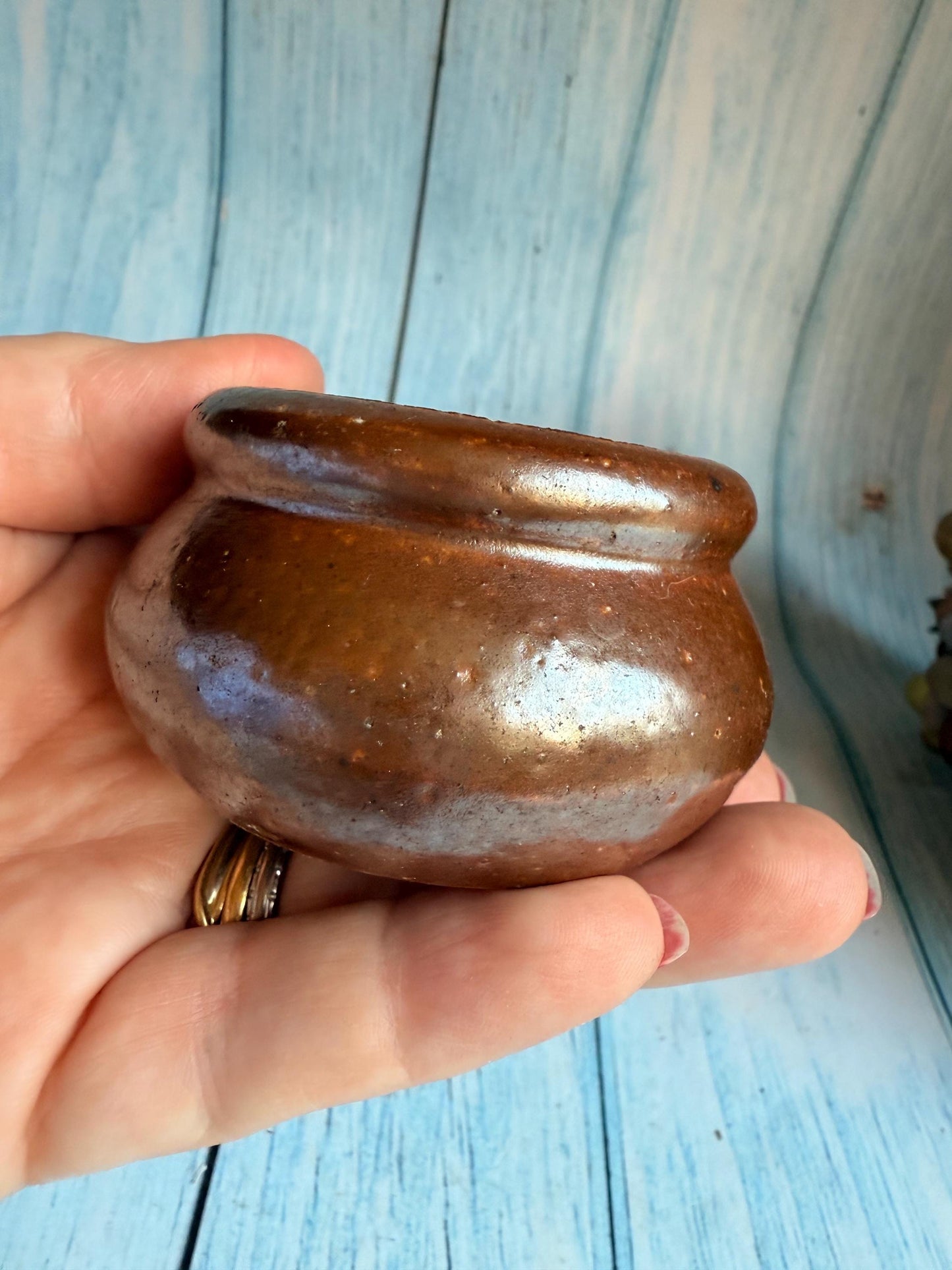 French Stoneware Individual Butter Pot