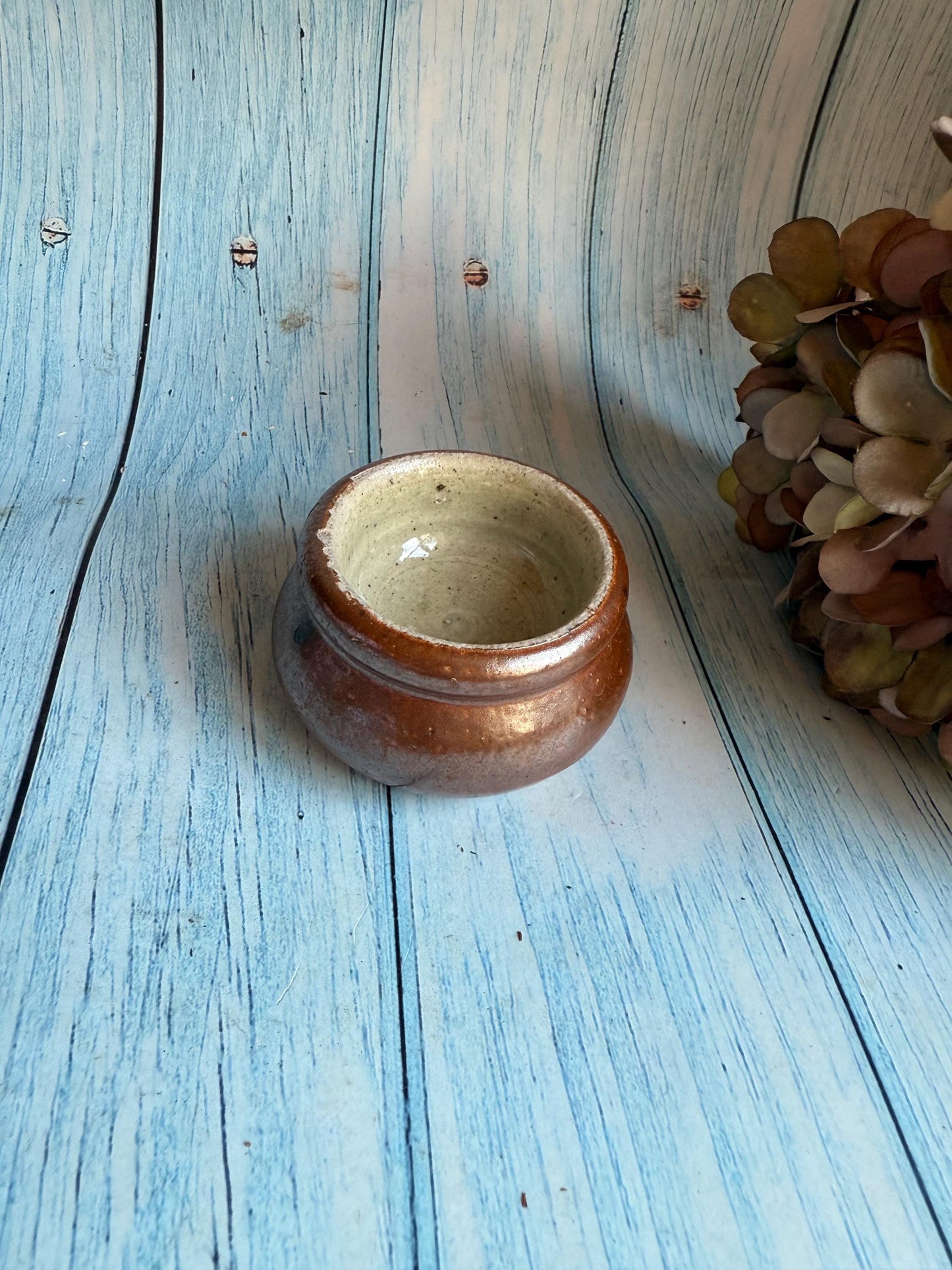 French Stoneware Individual Butter Pot