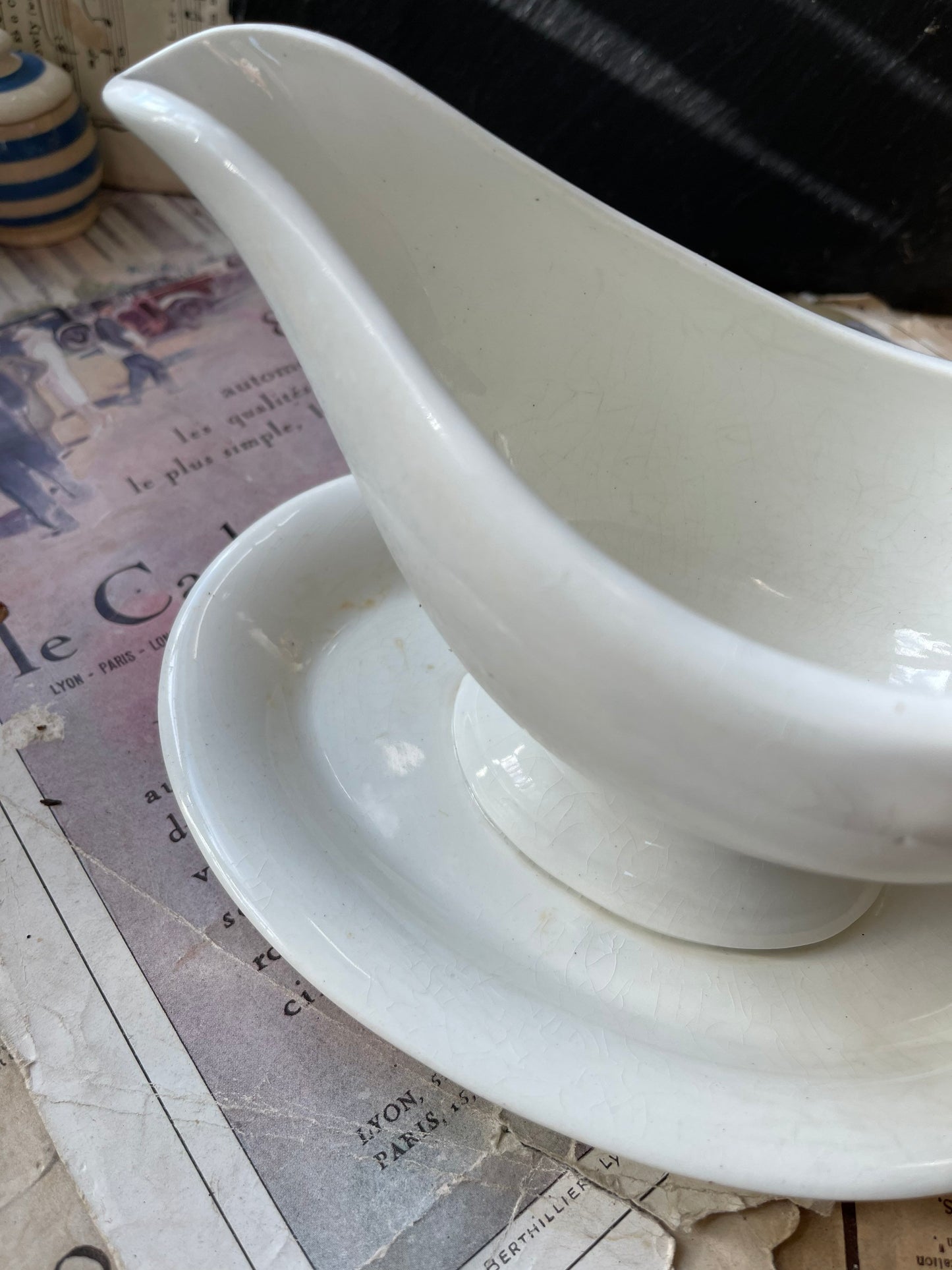 French Vintage Maastricht Saucier / Sauce Boat / Gravy Boat